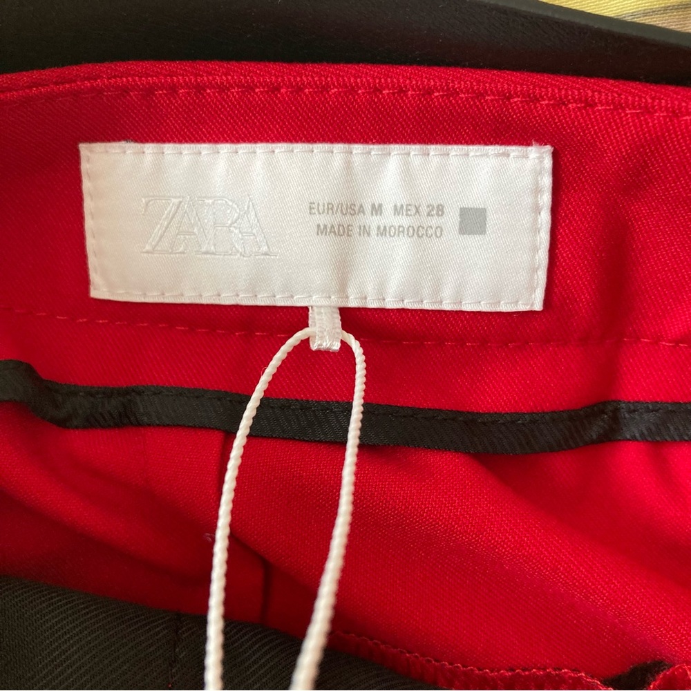 Zara Straight Leg Belted Pants | NWT - Picture 9 of 10